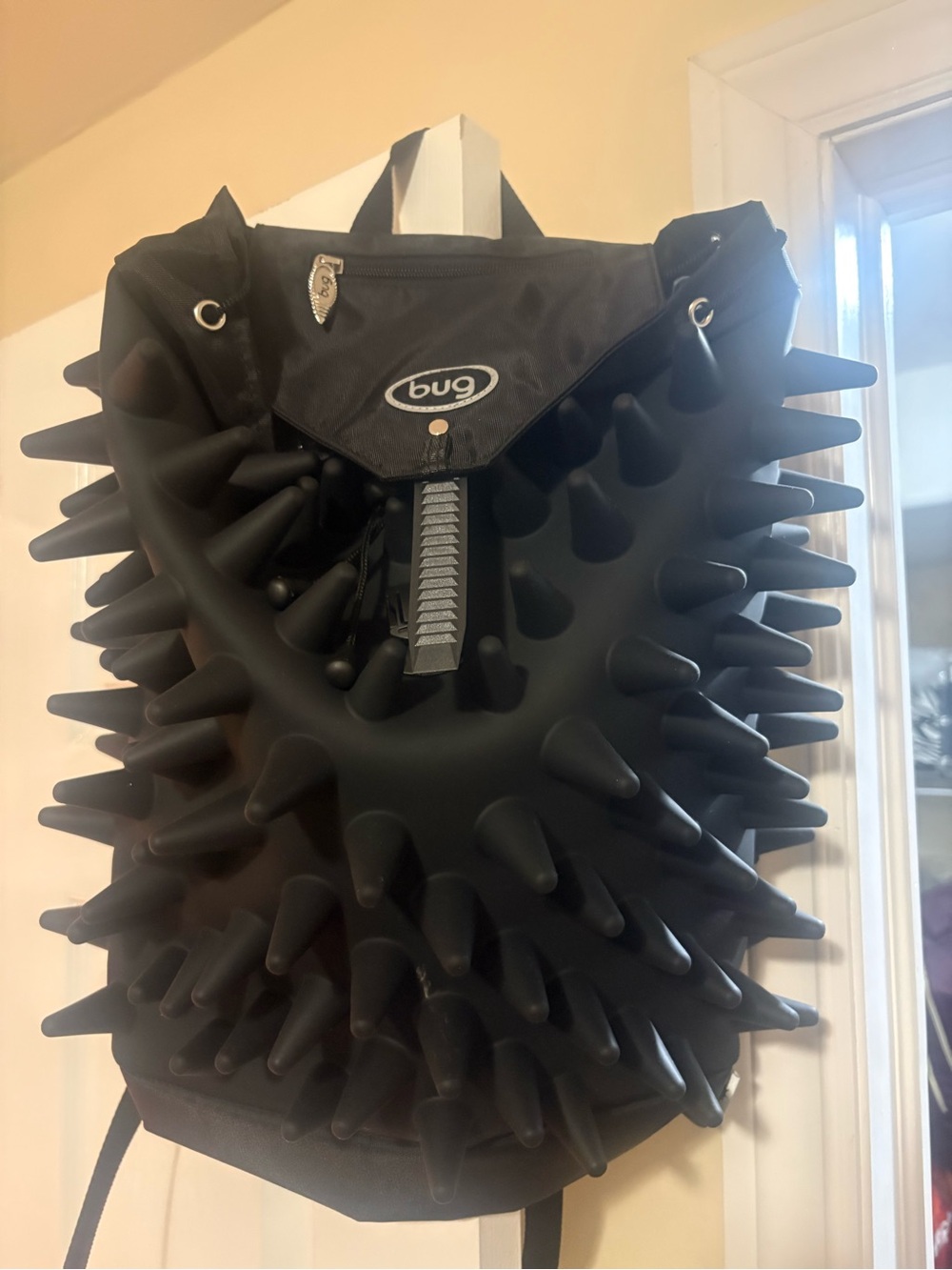 Black Spiked Backpack -